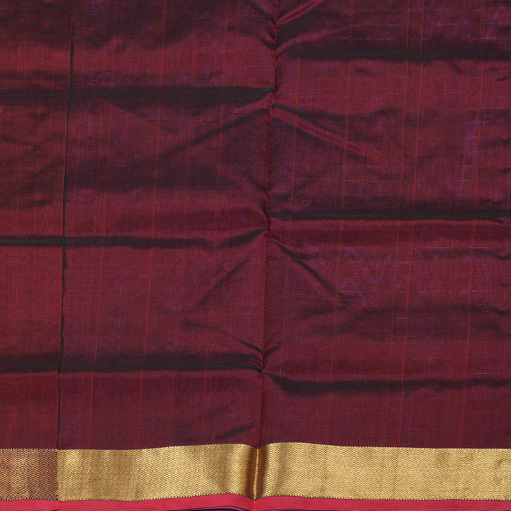 Hayagrivas Handloom Silk Cotton Saree in Luxurious Blue SWBE809C7-8