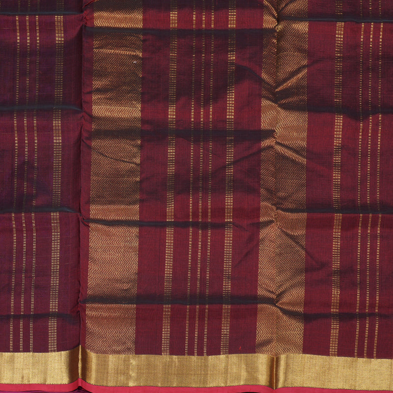 Hayagrivas Handloom Silk Cotton Saree in Luxurious Blue SWBE809C7-8