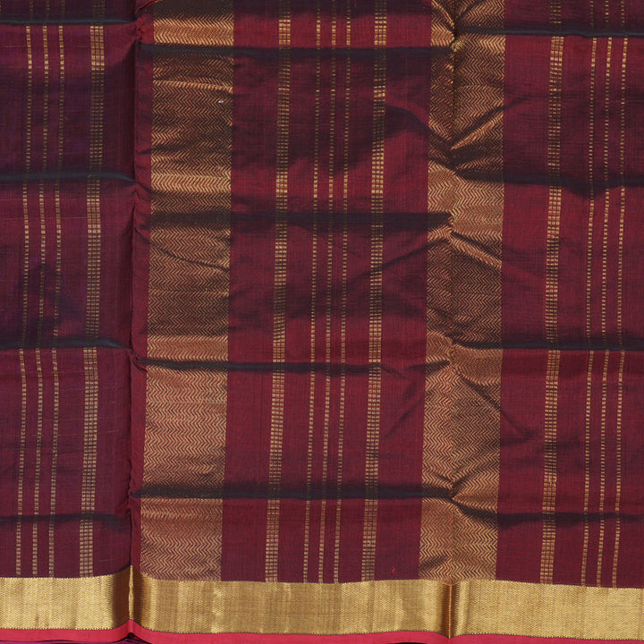 Hayagrivas Handloom Silk Cotton Saree in Luxurious Blue SWBE809C7-8