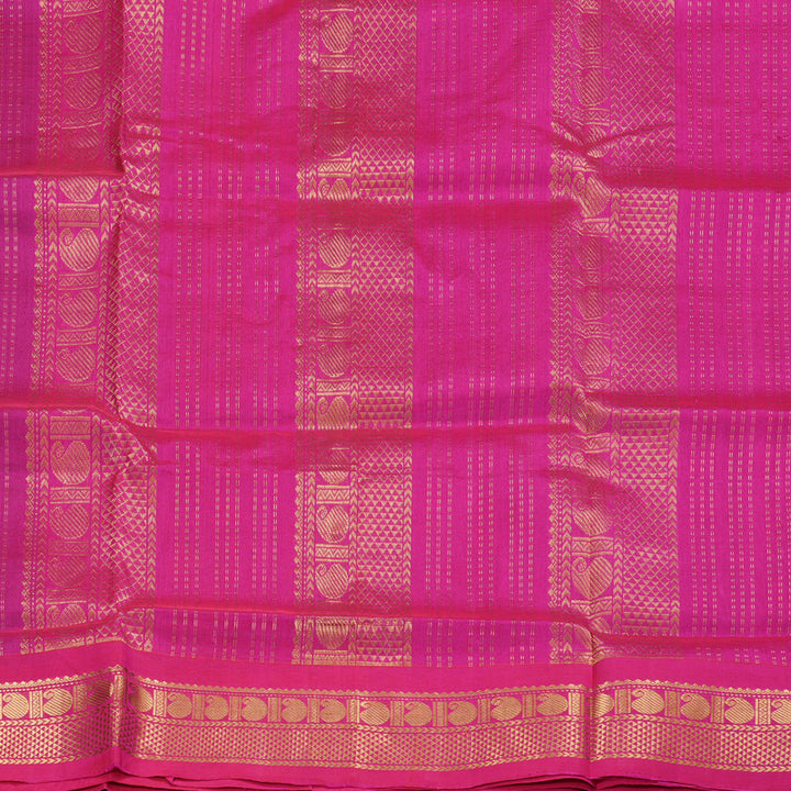 Hayagrivas Handloom Silk Cotton Saree in Gorgeous Bottle Green SWBE809C8-1