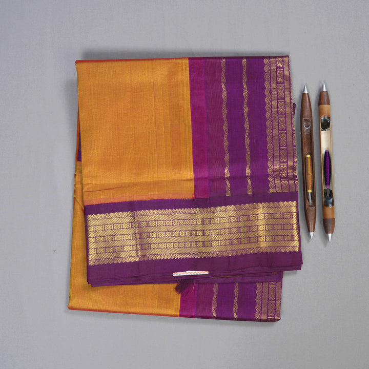 Hayagrivas Handloom Silk Cotton Saree in Magical Honey Mustard SWBE809C8-3