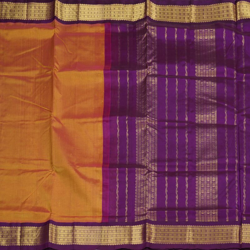Hayagrivas Handloom Silk Cotton Saree in Magical Honey Mustard SWBE809C8-3