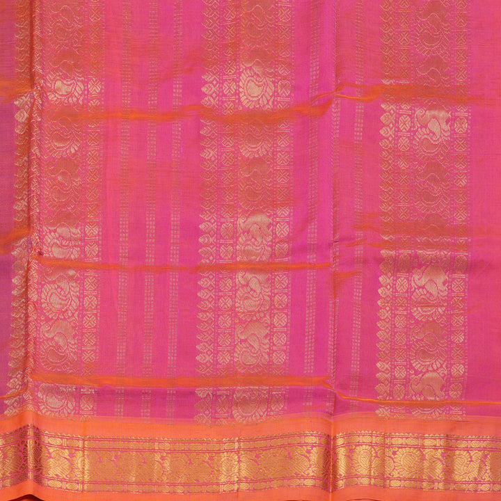 Hayagrivas Handloom Silk Cotton Saree in Elegant Bottle Green SWBE809C8-4