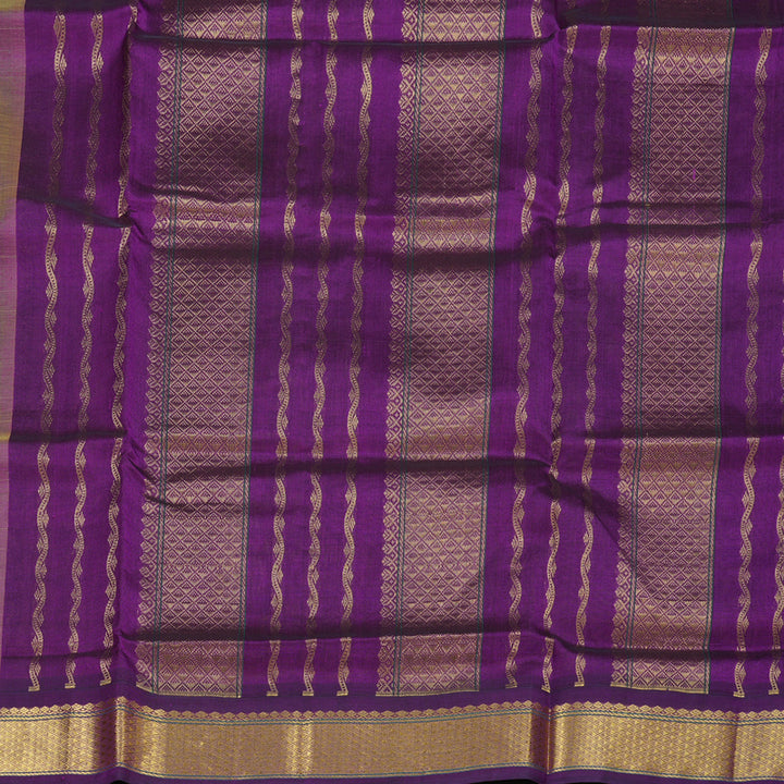 Hayagrivas Handloom Silk Cotton Saree in Captivating Lemon Yellow SWBE809C8-5