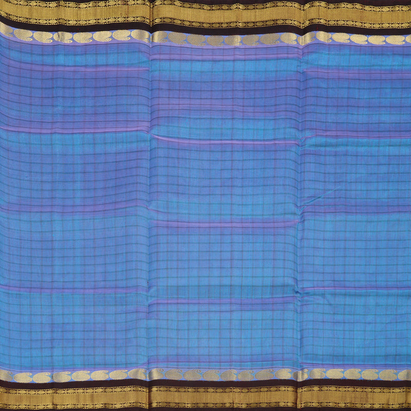 Hayagrivas Handloom Silk Cotton Saree in Ethereal Sky Blue SWBE809C9-1