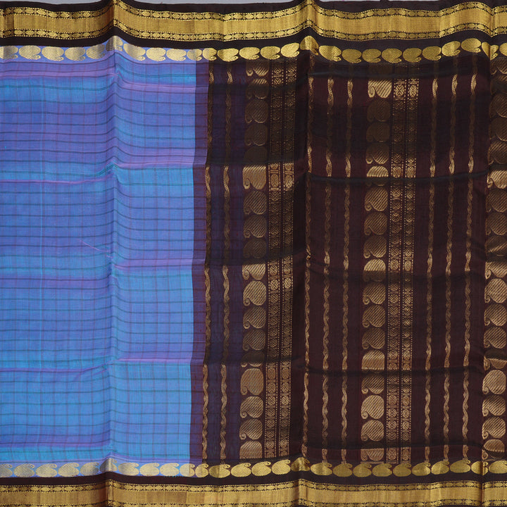 Hayagrivas Handloom Silk Cotton Saree in Ethereal Sky Blue SWBE809C9-1