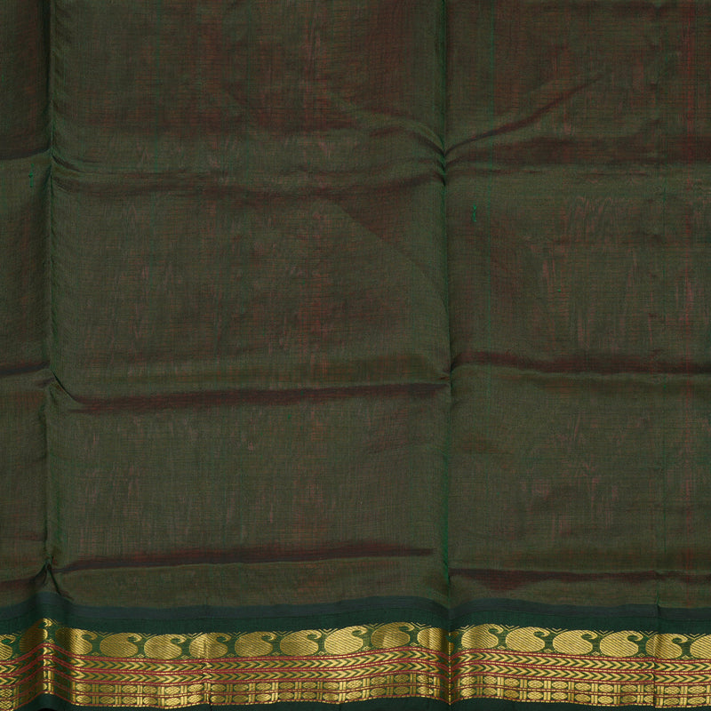 Hayagrivas Handloom Silk Cotton Saree in Ravishing Orange SWBE809C9-2