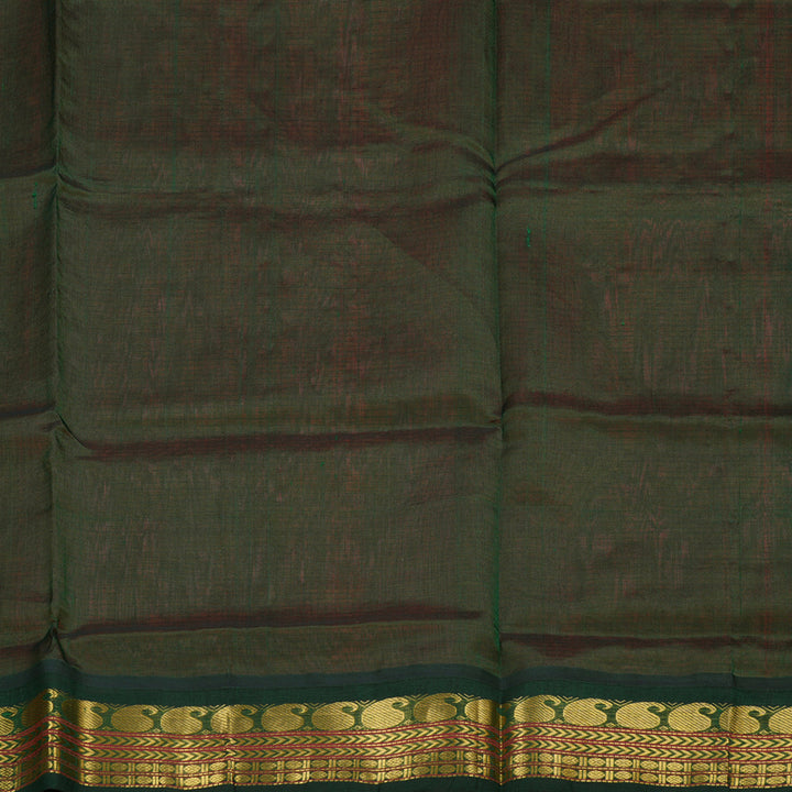 Hayagrivas Handloom Silk Cotton Saree in Ravishing Orange SWBE809C9-2