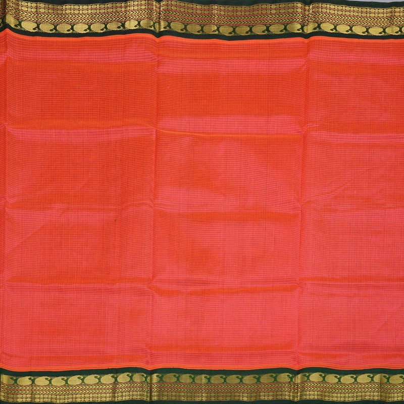 Hayagrivas Handloom Silk Cotton Saree in Ravishing Orange SWBE809C9-2