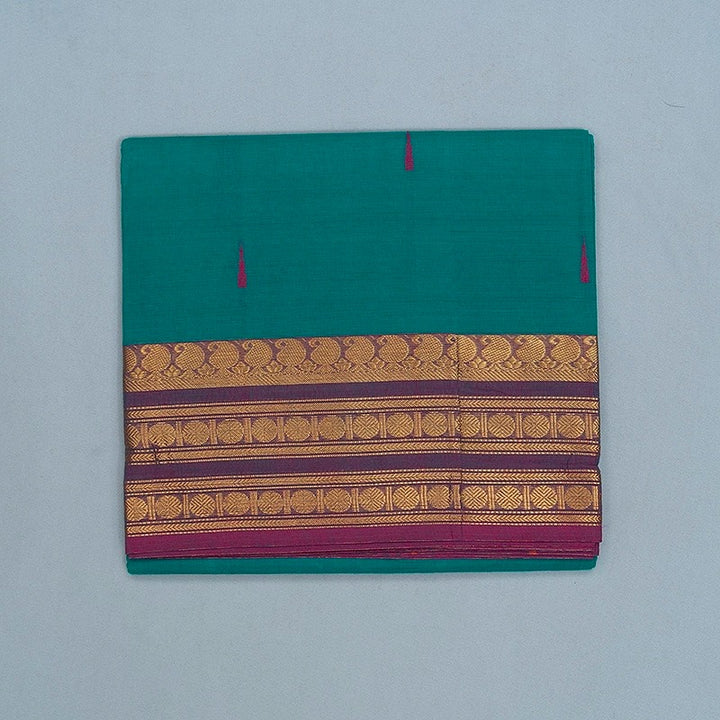 Hayagrivas Teal Handloom Chettinad Cotton Saree SSKBF86F1-5