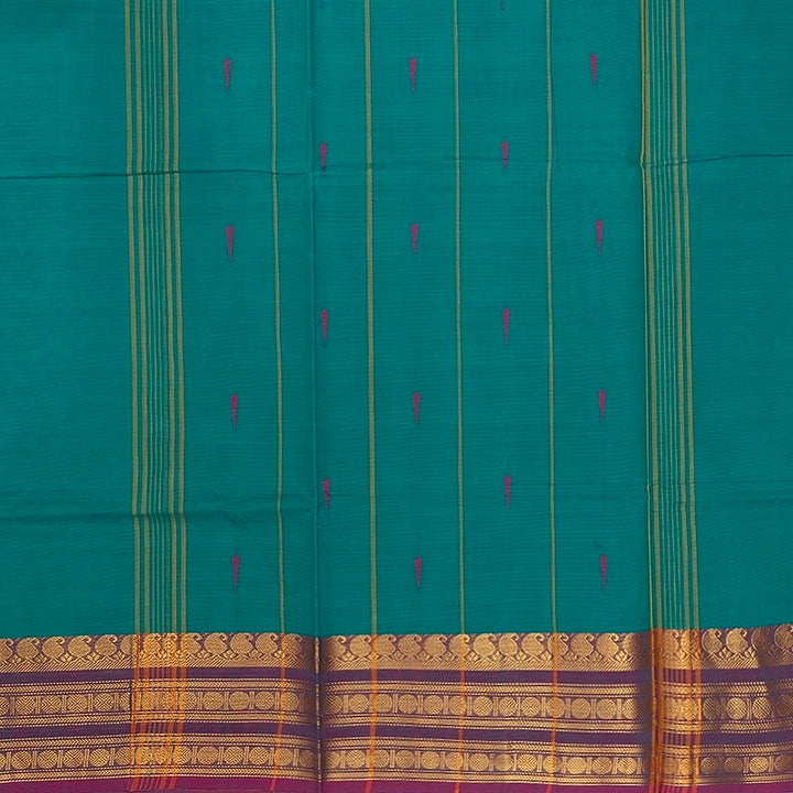 Hayagrivas Teal Handloom Chettinad Cotton Saree SSKBF86F1-5
