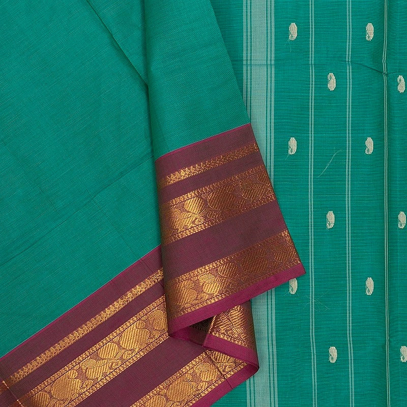 Hayagrivas Sea Green Handloom Chettinad Cotton Saree SSKBF86F1-105
