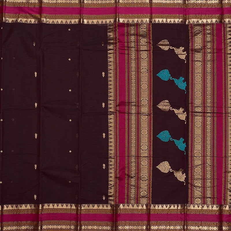 Hayagrivas Deep Nagapazham Handloom Kanchi Cotton Saree SSCBF66E5-9