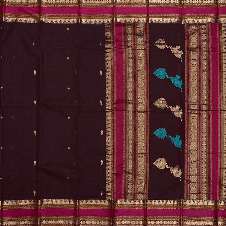 Hayagrivas Deep Nagapazham Handloom Kanchi Cotton Saree SSCBF66E5-9