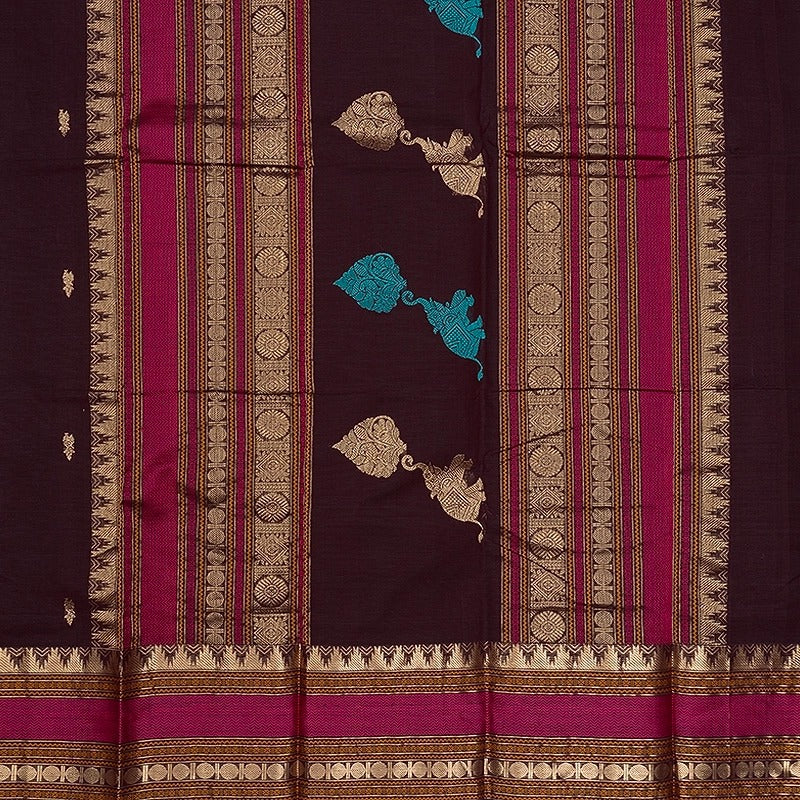 Hayagrivas Deep Nagapazham Handloom Kanchi Cotton Saree SSCBF66E5-9