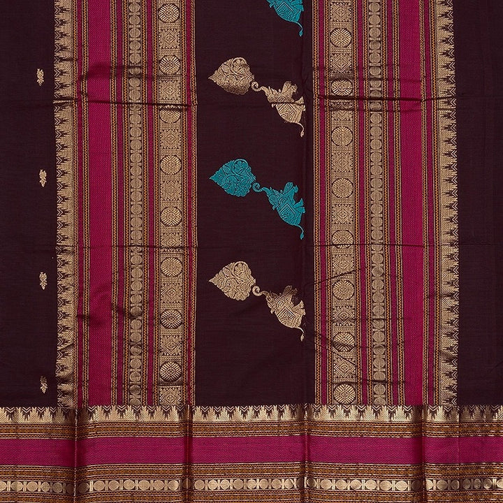 Hayagrivas Deep Nagapazham Handloom Kanchi Cotton Saree SSCBF66E5-9