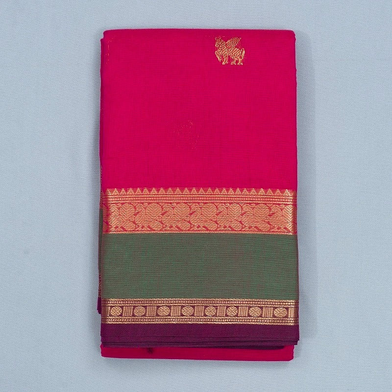 Hayagrivas Rani Pink Handloom Kanchi Cotton Saree SSCBF66E4-21