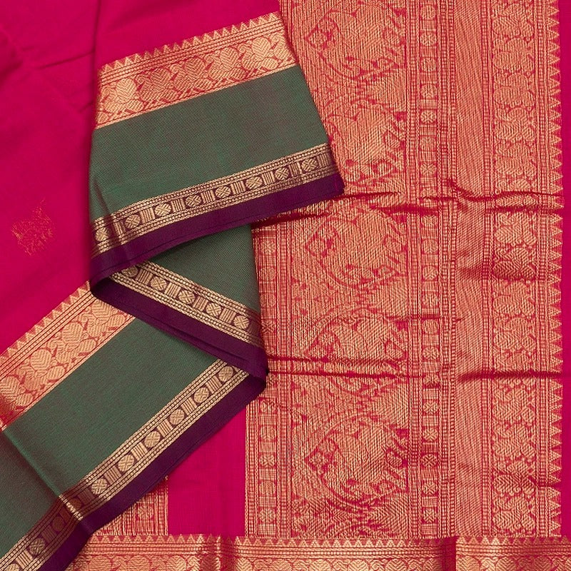 Hayagrivas Rani Pink Handloom Kanchi Cotton Saree SSCBF66E4-21