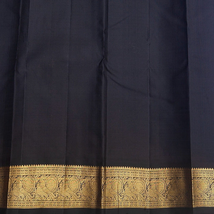 Hayagrivas Handloom Lilac Kanjivaram Silk Saree with Black Border KBF377F6-1