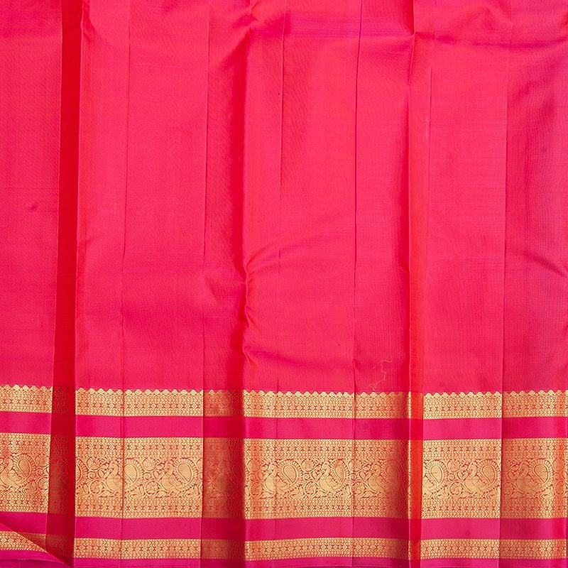 Hayagrivas Handloom Mayilkazhuthu Kanjivaram Silk Saree with Pink Border KBF235E1-1