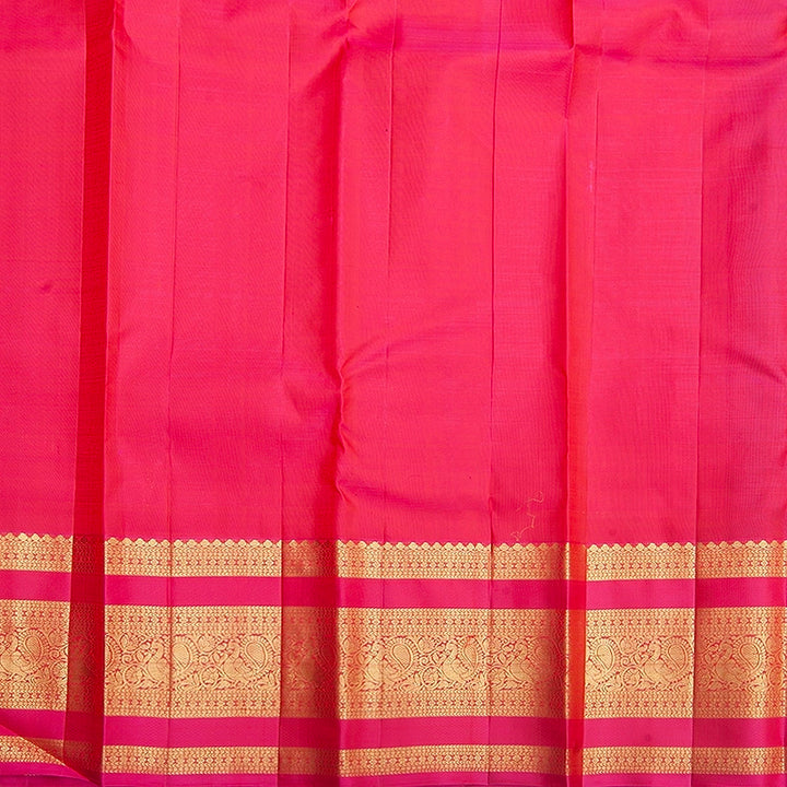 Hayagrivas Handloom Mayilkazhuthu Kanjivaram Silk Saree with Pink Border KBF235E1-1