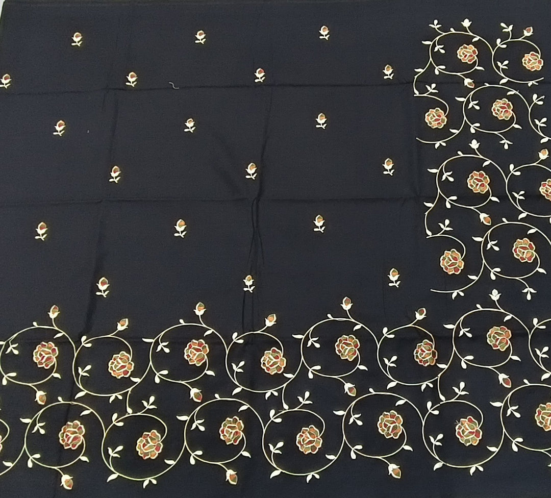 Hayagrivas Black Fancy Cotton Saree KBE2167A4-41