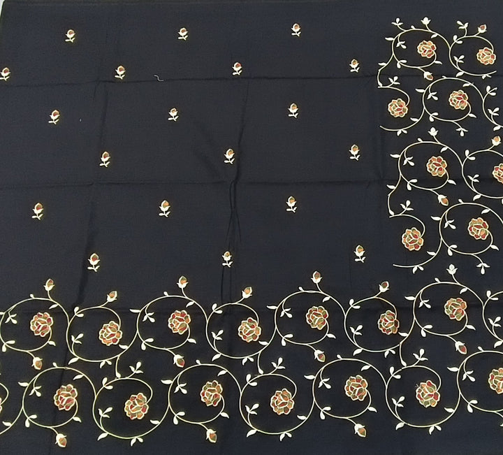 Hayagrivas Black Fancy Cotton Saree KBE2167A4-41