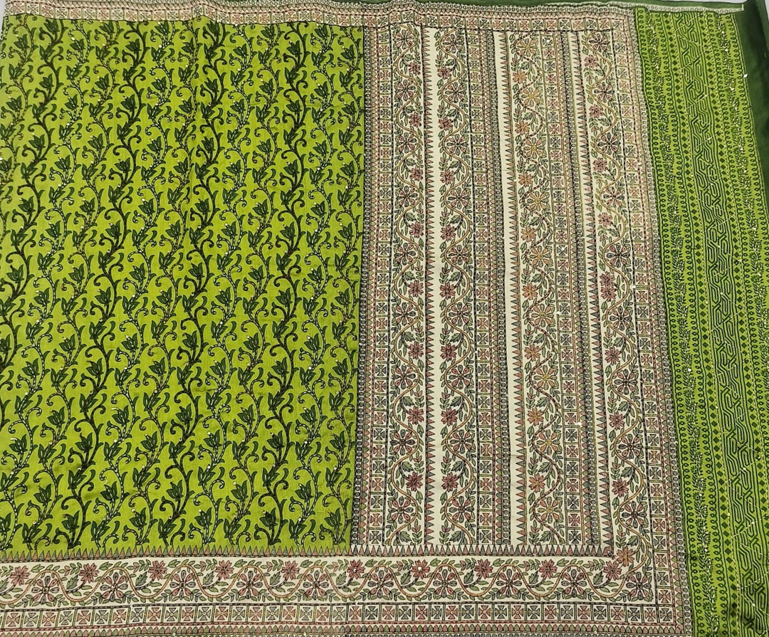 Hayagrivas Parrot Green Fancy Cotton Saree KBE2544C6-6