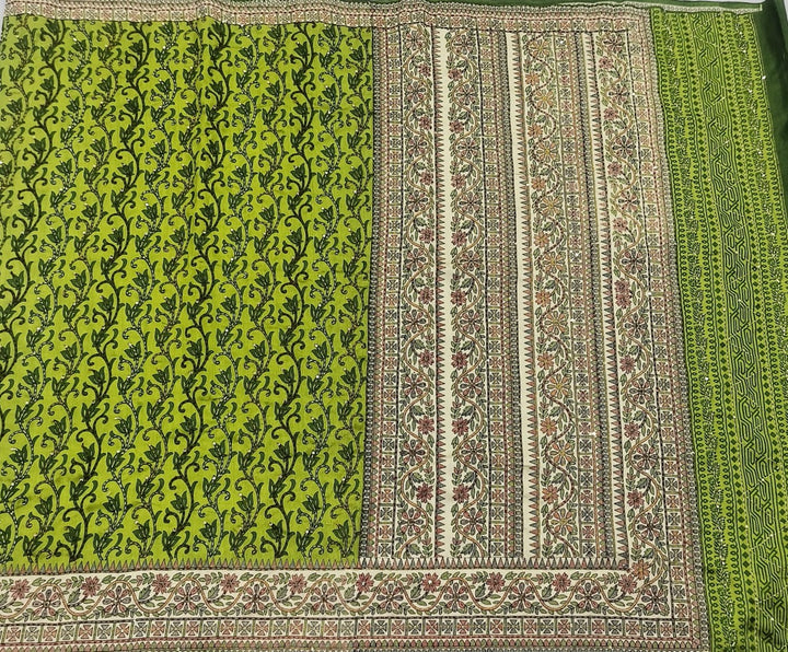 Hayagrivas Parrot Green Fancy Cotton Saree KBE2544C6-6