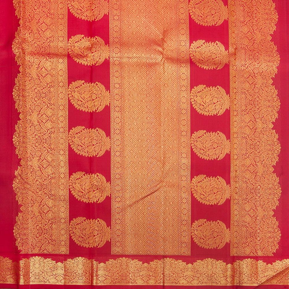 Hayagrivas Handloom Mayilkazhuthu Kanjivaram Silk Saree with Multicolour Border KBF332E7-1