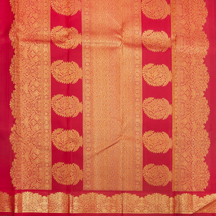 Hayagrivas Handloom Mayilkazhuthu Kanjivaram Silk Saree with Multicolour Border KBF332E7-1