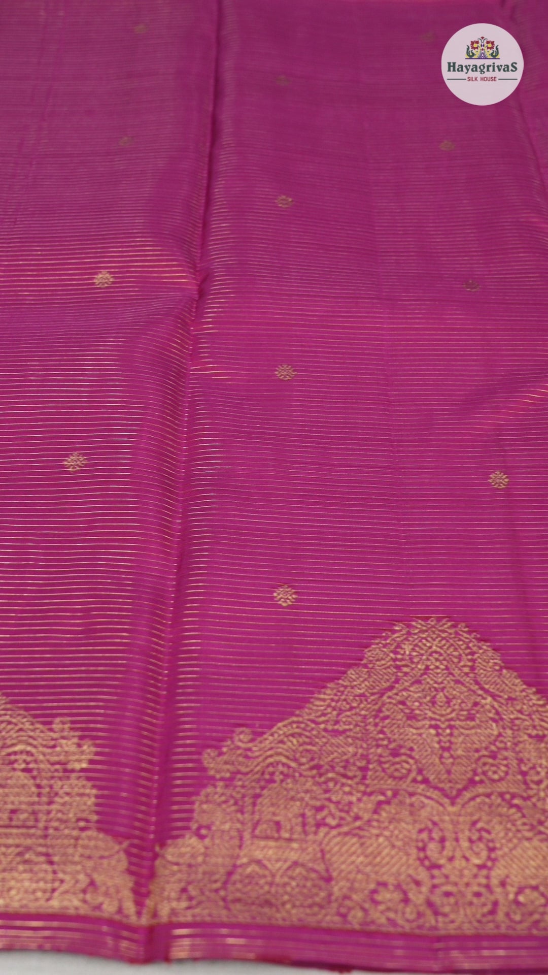 Hayagrivas Dark Pink Handloom Kanjivaram Silk Saree-BBD1341L2-2