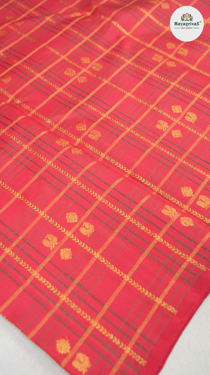 Hayagrivas Red Handloom Kanjivaram Silk Saree BBD1298L7-7