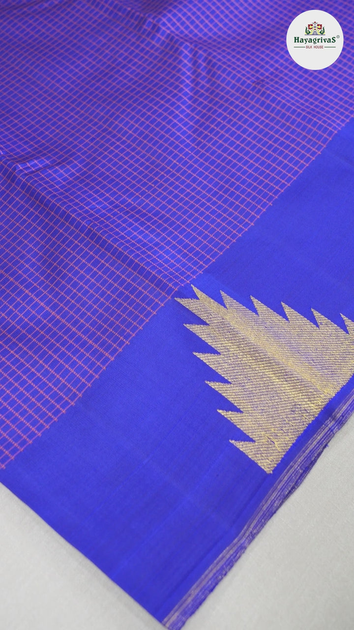 Hayagrivas Blue Handloom Kanjivaram Silk Saree BD469-SBS