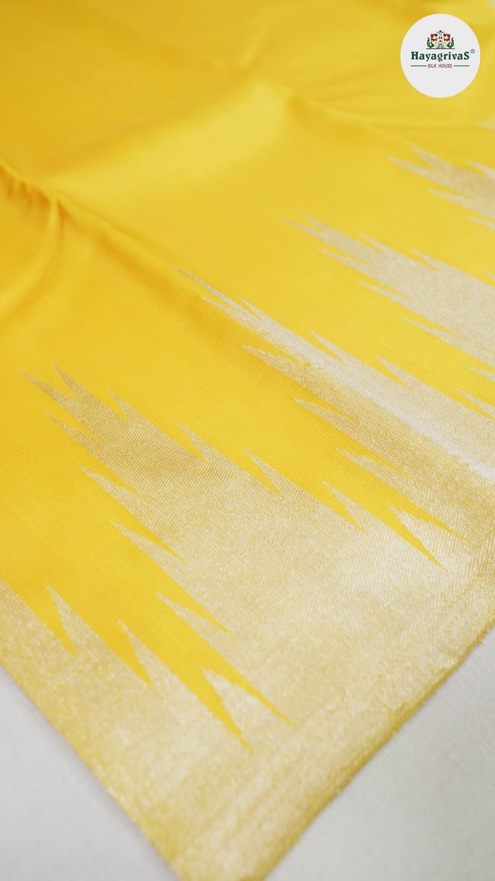 Hayagrivas Yellow Handloom Kanjivaram Silk Saree BBD1153K2-1