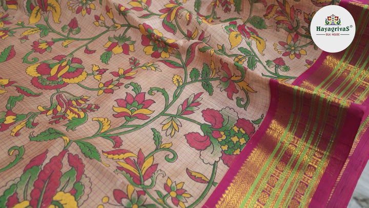 Hayagrivas Handloom Printed Silk Cotton Saree SWBD692K4-3