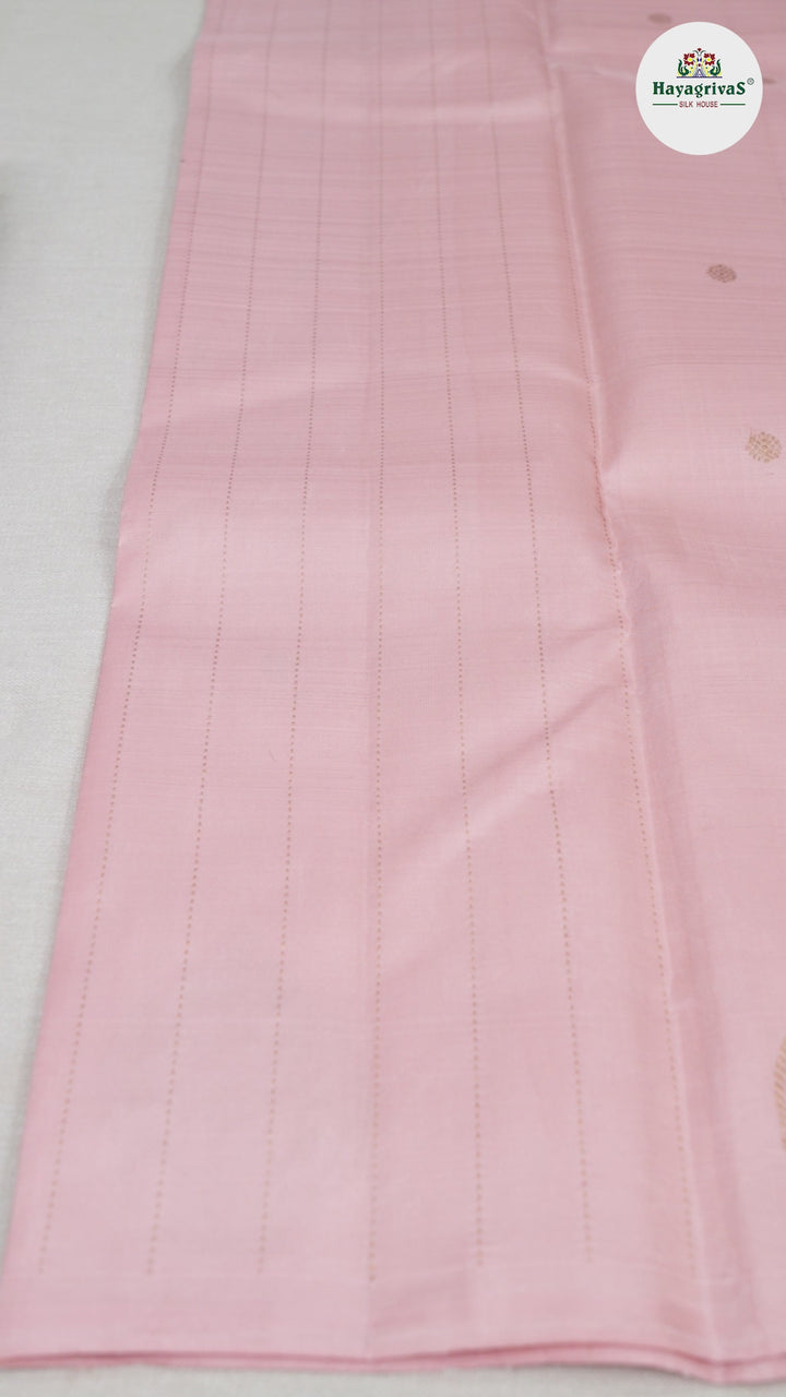 Hayagrivas Peach Pink Handloom Kanjivaram Silk Saree BBD1441L9-2
