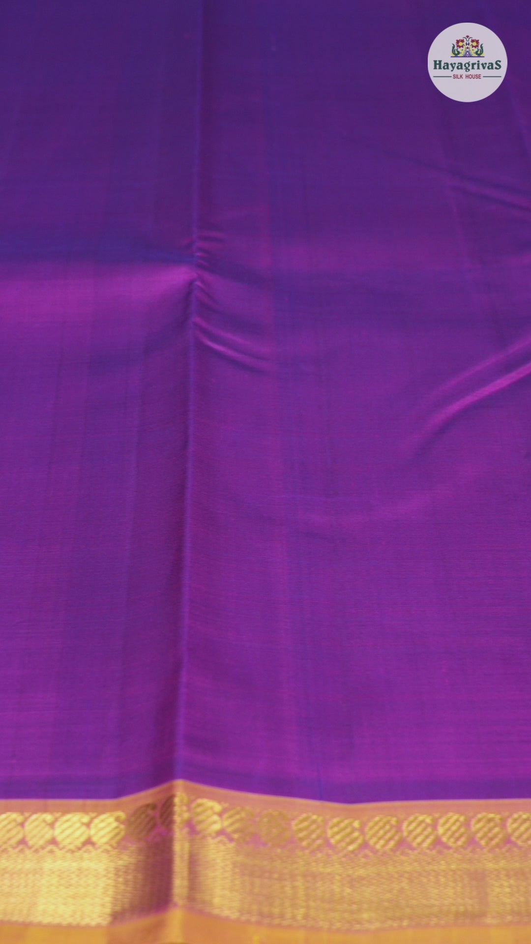 Hayagrivas Purple Handloom Kanjivaram Silk Saree with Dual Tone (Yellow With Pink) Border-BBD1492L2-1