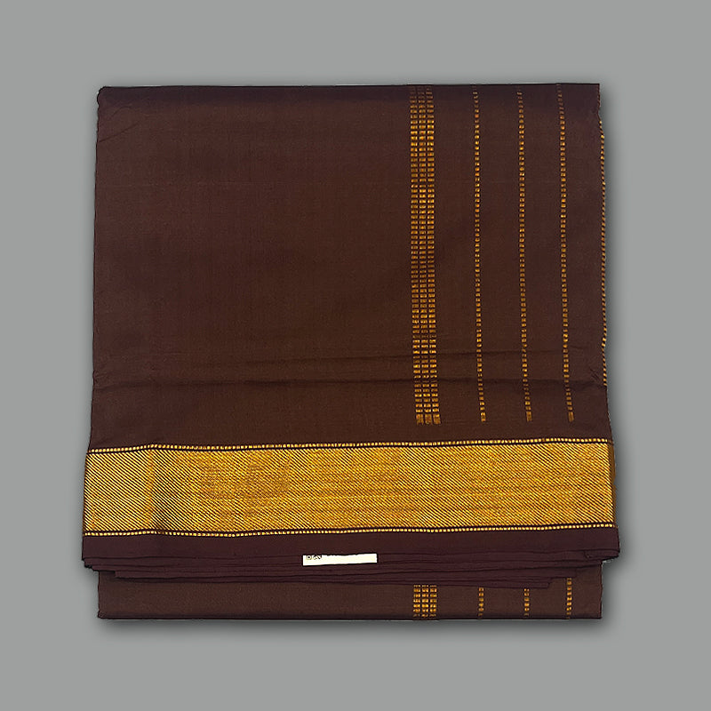 Hayagrivas Deep Burgundy Semi Silk Cotton Saree SSCBF79F2-36