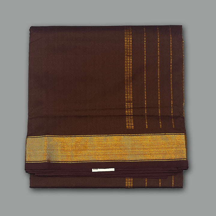 Hayagrivas Deep Burgundy Semi Silk Cotton Saree SSCBF79F2-36