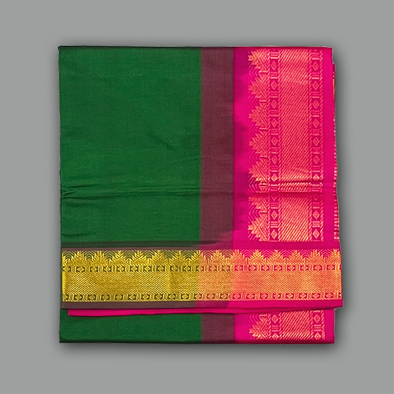 Hayagrivas Meenakshi Green Semi Silk Cotton Saree SSCBF101F1-93