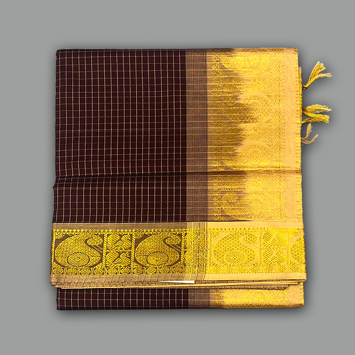 Hayagrivas Deep Wine Semi Silk Cotton Saree SSCBF64E4-3