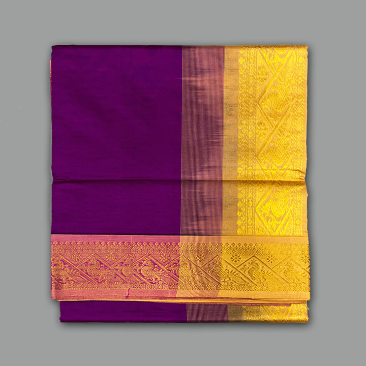 Hayagrivas Vadamalli Purple Semi Silk Cotton Saree SSCBF83F1-51