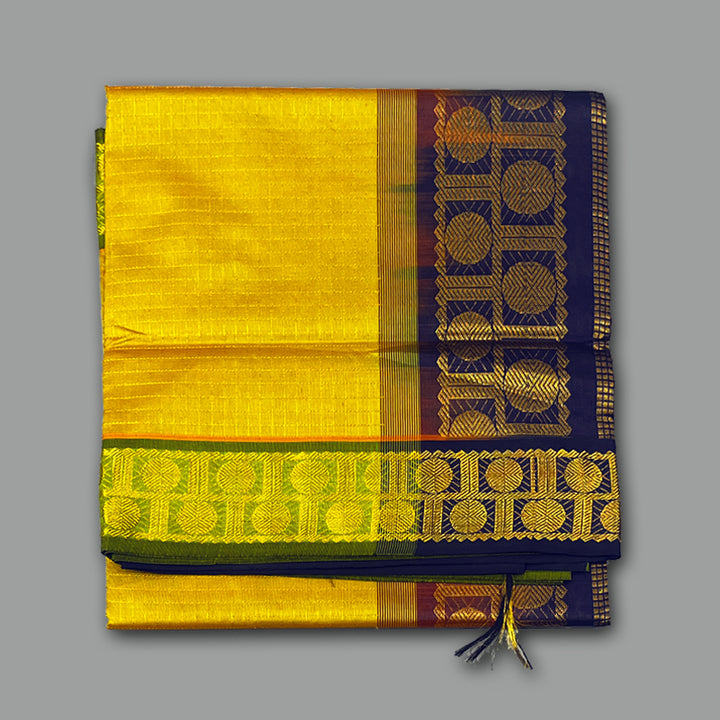 Hayagrivas Sampanga Yellow Semi Silk Cotton Saree SSCBF83F2-33