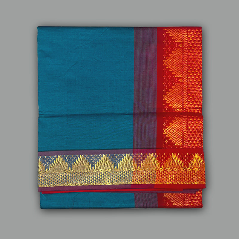 Hayagrivas Ramar Blue Semi Silk Cotton Saree SSCBF101F1-7