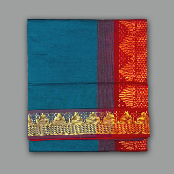 Hayagrivas Ramar Blue Semi Silk Cotton Saree SSCBF101F1-7