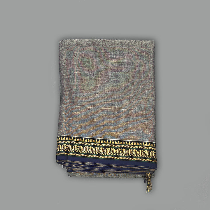 Hayagrivas Grey Handloom Chettinad Cotton Saree KBE1558K3-8