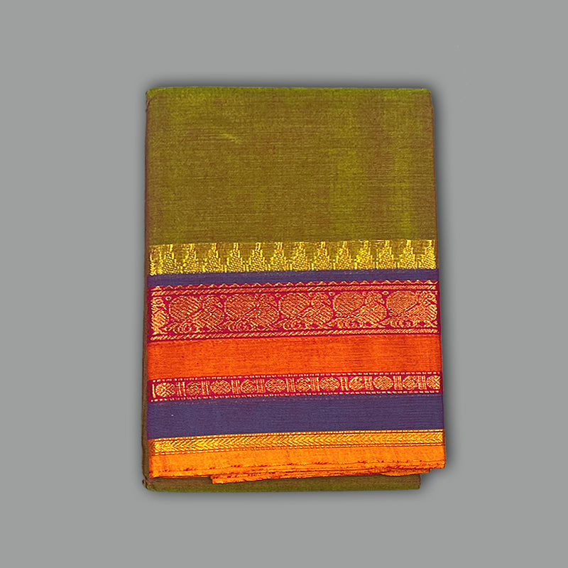 Hayagrivas Manthalir Green Handloom Chettinad Cotton Saree KSBE3H15-5