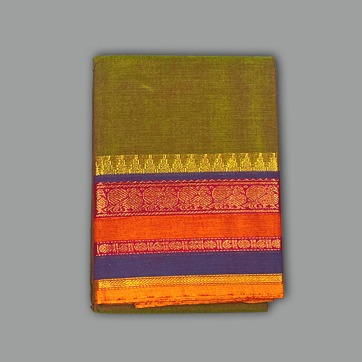 Hayagrivas Manthalir Green Handloom Chettinad Cotton Saree KSBE3H15-5