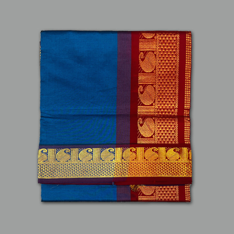 Hayagrivas Ramar Blue Semi Silk Cotton Saree SSCBF83F1-75